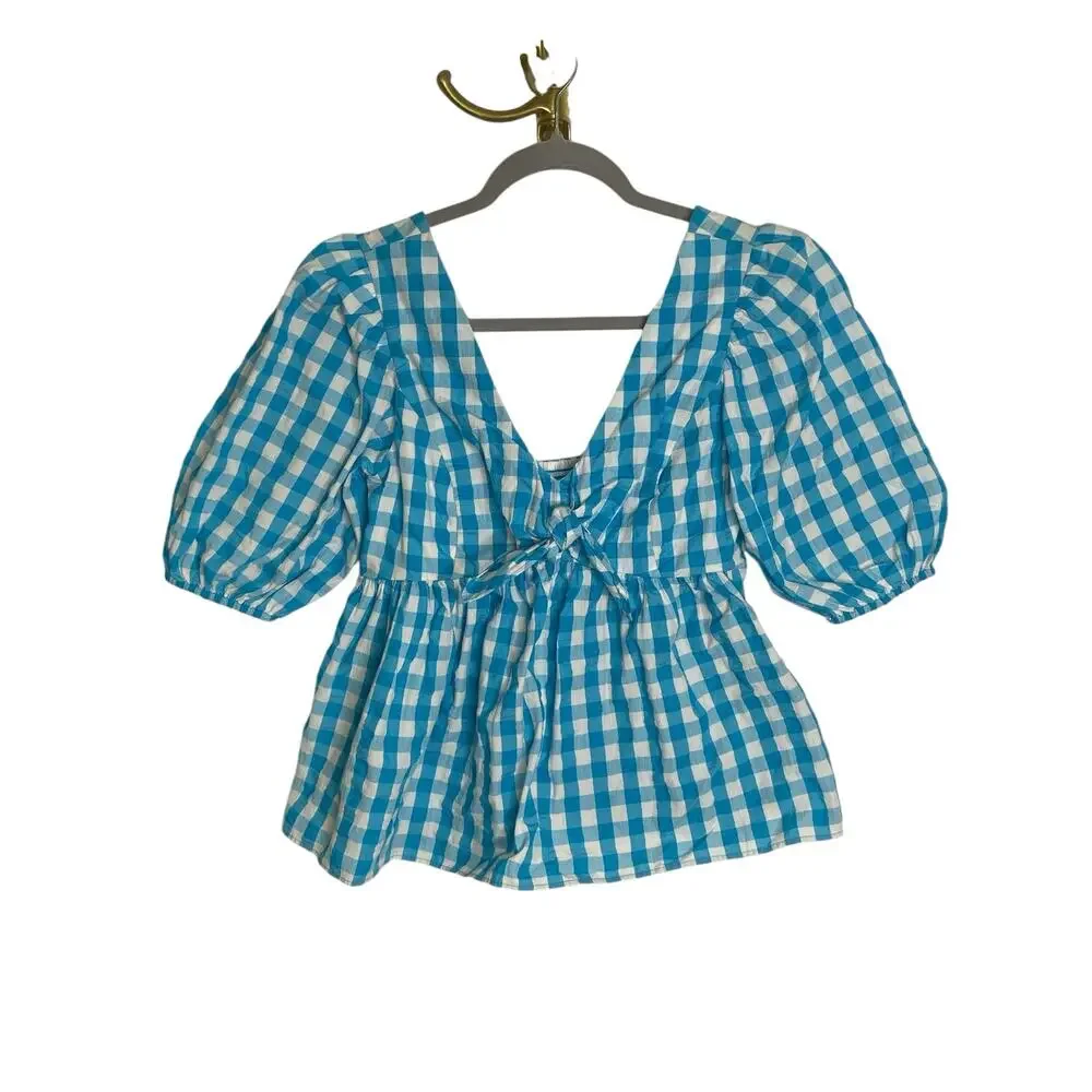 Lilly Pulitzer Sarafina Gingham Babydoll Boho Preppy Casual Office Coquette 0